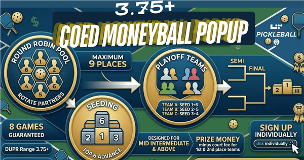 3.75+ Coed Moneyball Pop-up