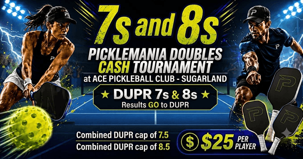 Picklemania Co-Ed Doubles Cash Tournament