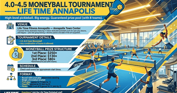 4.0-4.5 Life Time Annapolis Moneyball!